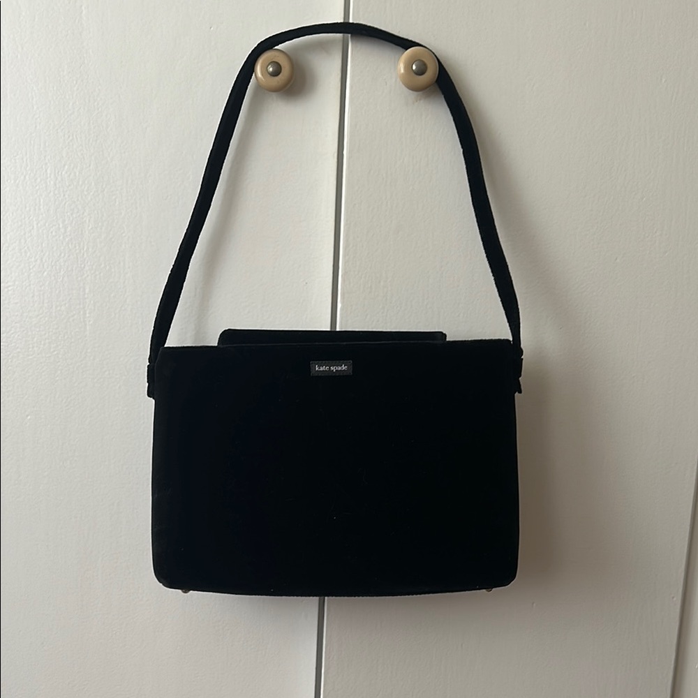 Kate Spade vintage Classic Black Velvet Handbag